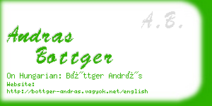 andras bottger business card